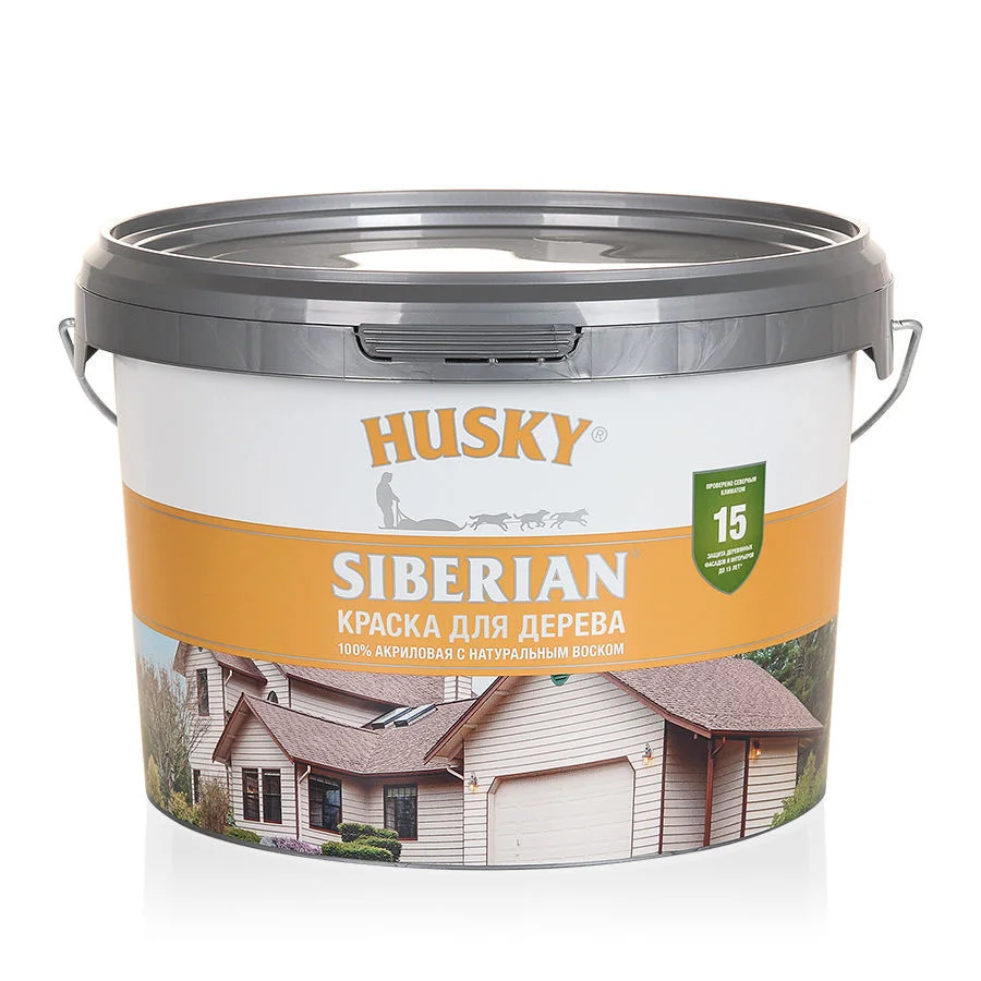 HUSKY SIBERIAN Краска для дерева акриловая (2,7л) База С
