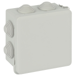 KOR-100-100-55-7gv-MP  Распаячная коробка ЭРА KOR-100-100-55-7gv-MP серая 100х100х55мм с гермовводам