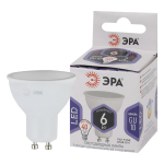 LED MR16-6W-860-GU10  Лампа светодиодная ЭРА STD LED MR16-6W-860-GU10 6Вт софит холодный дневной све
