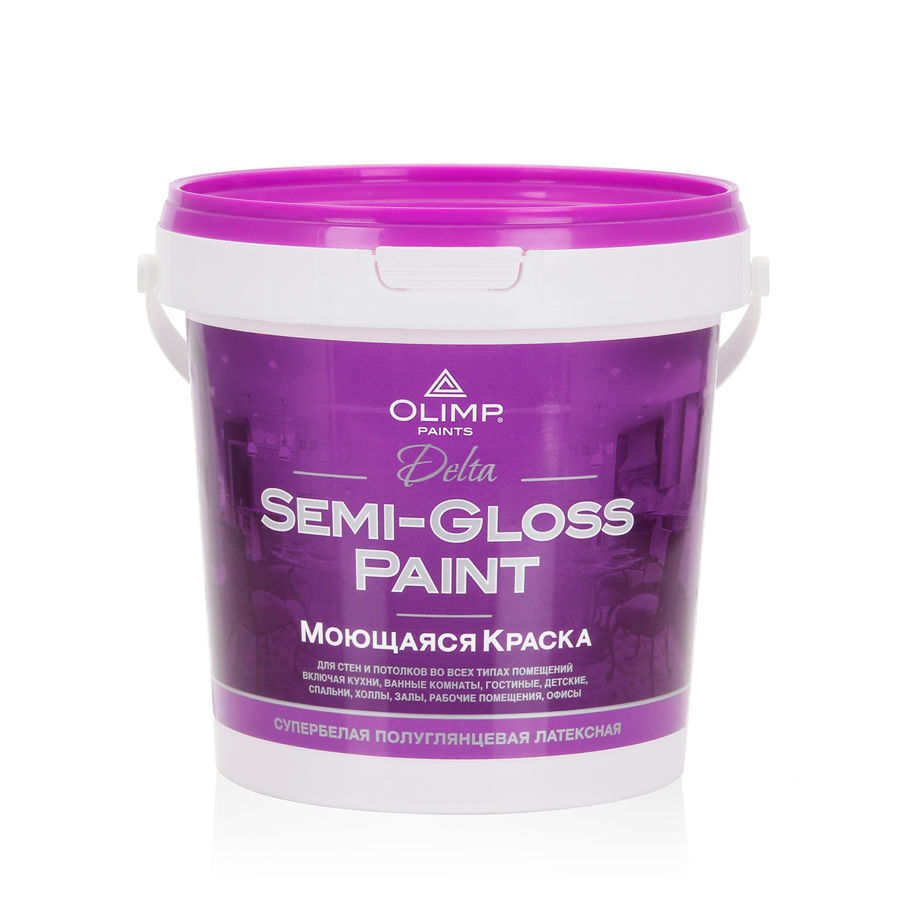 OLIMP ДЕЛЬТА Краска акрил. моющ. шелк.-гл. -20С°  (0,9л;6шт)