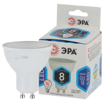 LED MR16-8W-840-GU10  Лампа светодиодная ЭРА STD LED MR16-8W-840-GU10 8Вт софит нейтральный белый св