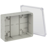 KORvpk-240-195-90-44  Распаячная коробка ЭРА KORvpk-240-195-90-44 ОП серая 240х195х90мм прозрачная к