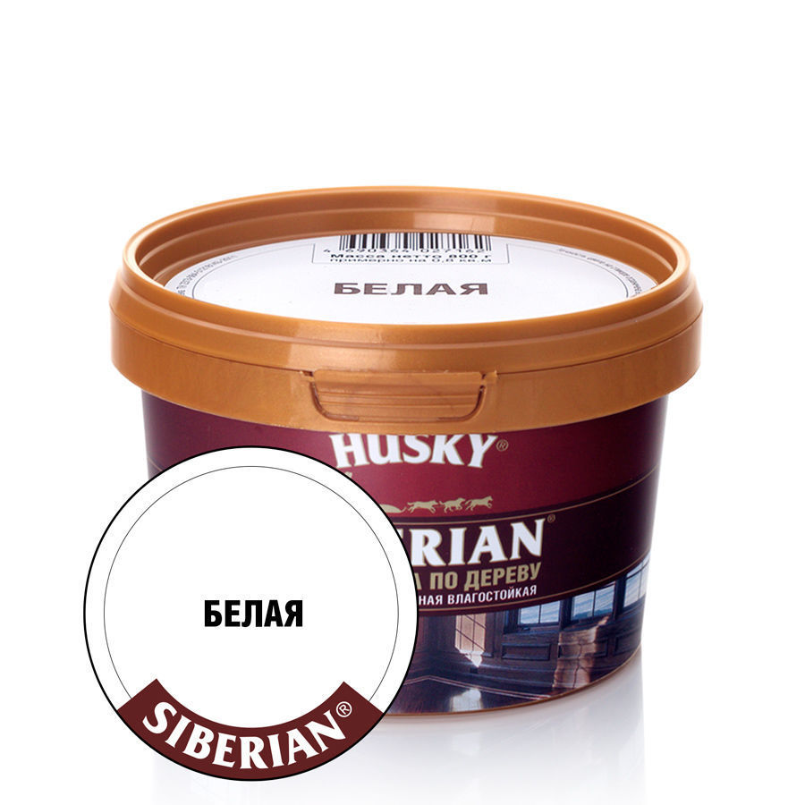 HUSKY Шпатлевка по дереву белая -20С° (0,8кг; 12шт)