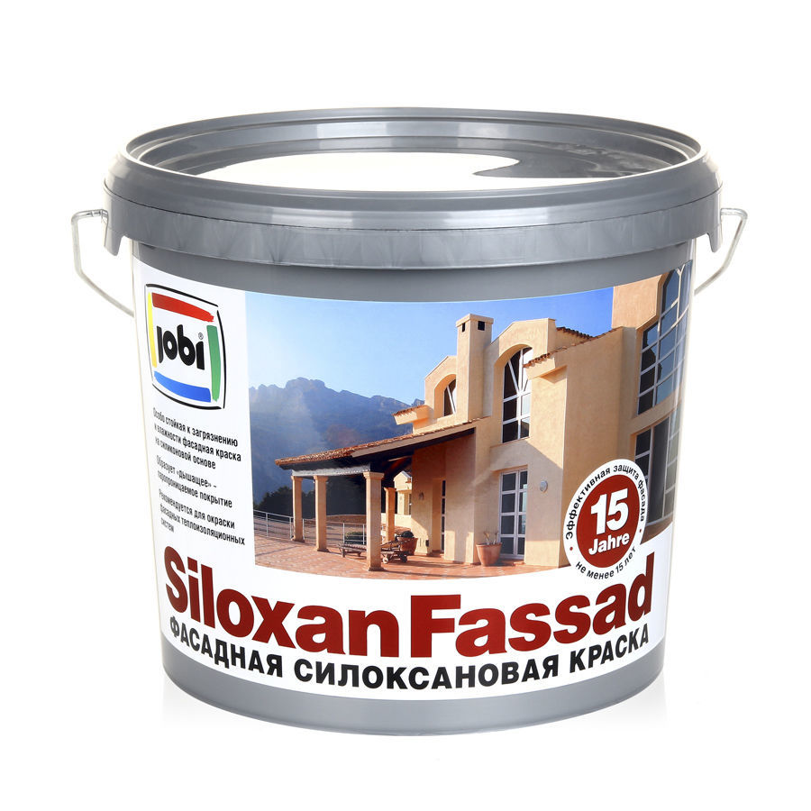 Фасадная силоксановая краска JOBI SiloxanFassad Цвет: Белый, Фасовка: 5 л