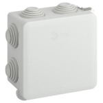 KOR-80-80-50-7gv-MP  Распаячная коробка ЭРА KOR-80-80-50-7gv-MP серая 80х80х50мм с гермовводами 7 вх