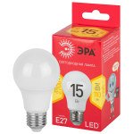 LED A60-15W-827-E27 R  Лампа светодиодная ЭРА RED LINE LED A60-15W-827-E27 R 15Вт груша теплый белый