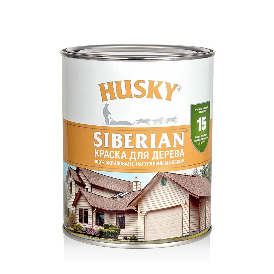 HUSKY SIBERIAN Краска для дерева акриловая (0,9л; 6шт) База С