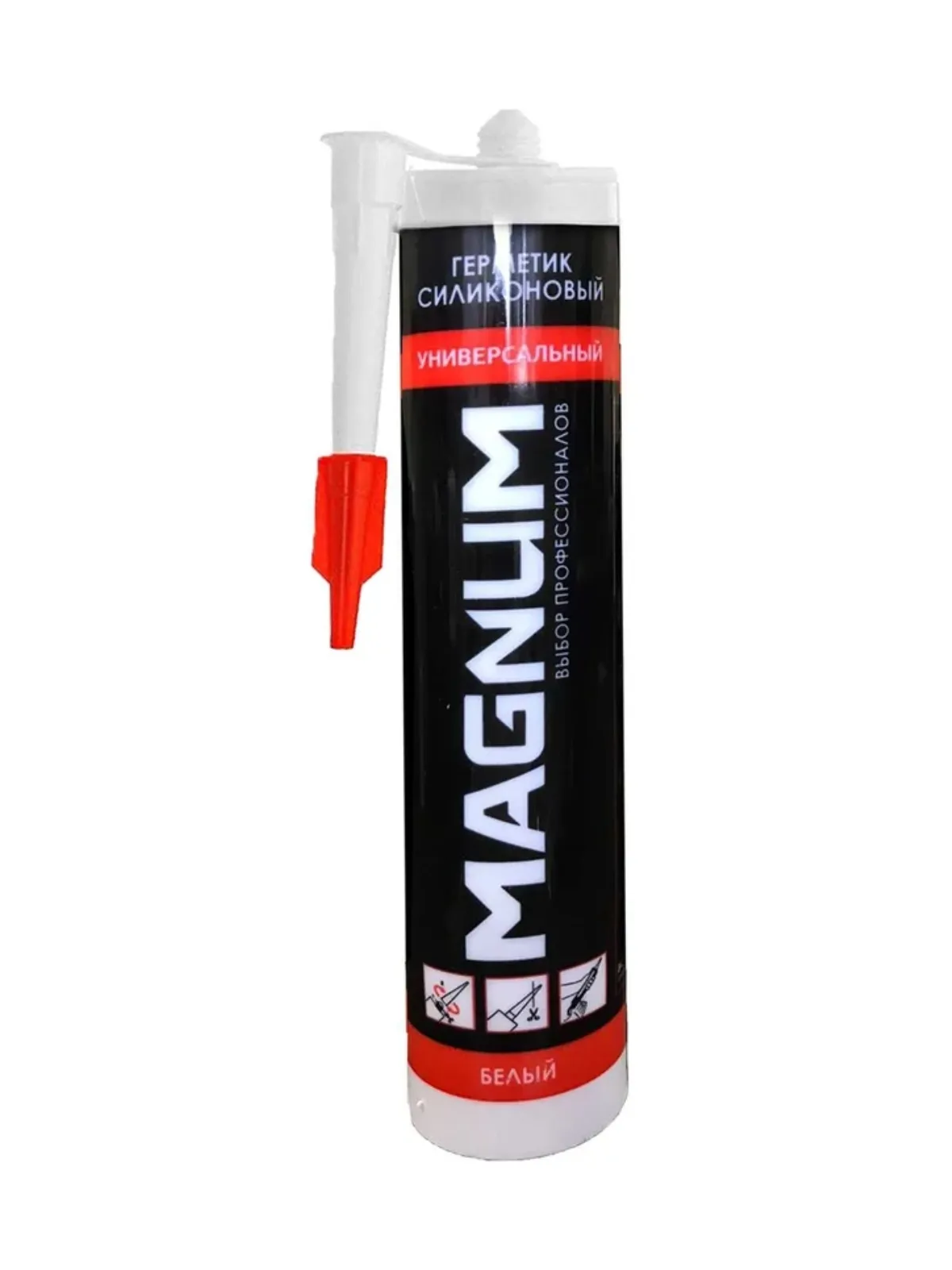 Герметик силиконовый MAGNUM универсальный, белый, 280 мл
