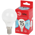 LED P45-15W-840-E14 R  Лампа светодиодная ЭРА RED LINE LED P45-15W-840-E14 R 15Вт шар нейтральный бе
