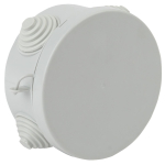 KOR-85-40-4g  Распаячная коробка ЭРА KOR-85-40-4g открытой установки серая 85х40мм с гермовводами 4 