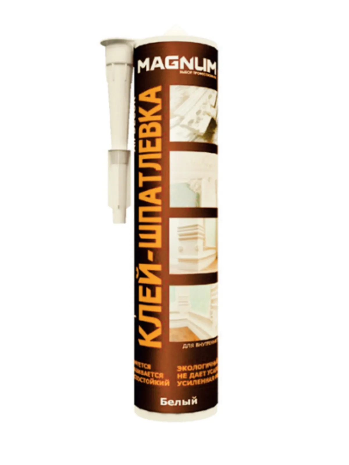 Клей-шпатлевка MAGNUM акриловая, белая, 300 мл