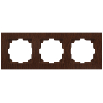6-503-10  Рамка для розеток и выключателей Intro Accent 6-503-10 на 3 поста, СУ, венге