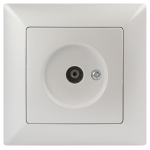 4-301-06  Розетка Intro Solo 4-301-06 TV одиночная, IP20, СУ, Solo, перламутр