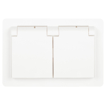 7-207-01  Розетка Intro Style 7-207-01 с заземлением 2P+E Schuko с крышкой шторками 16А-250В IP20 СУ белый