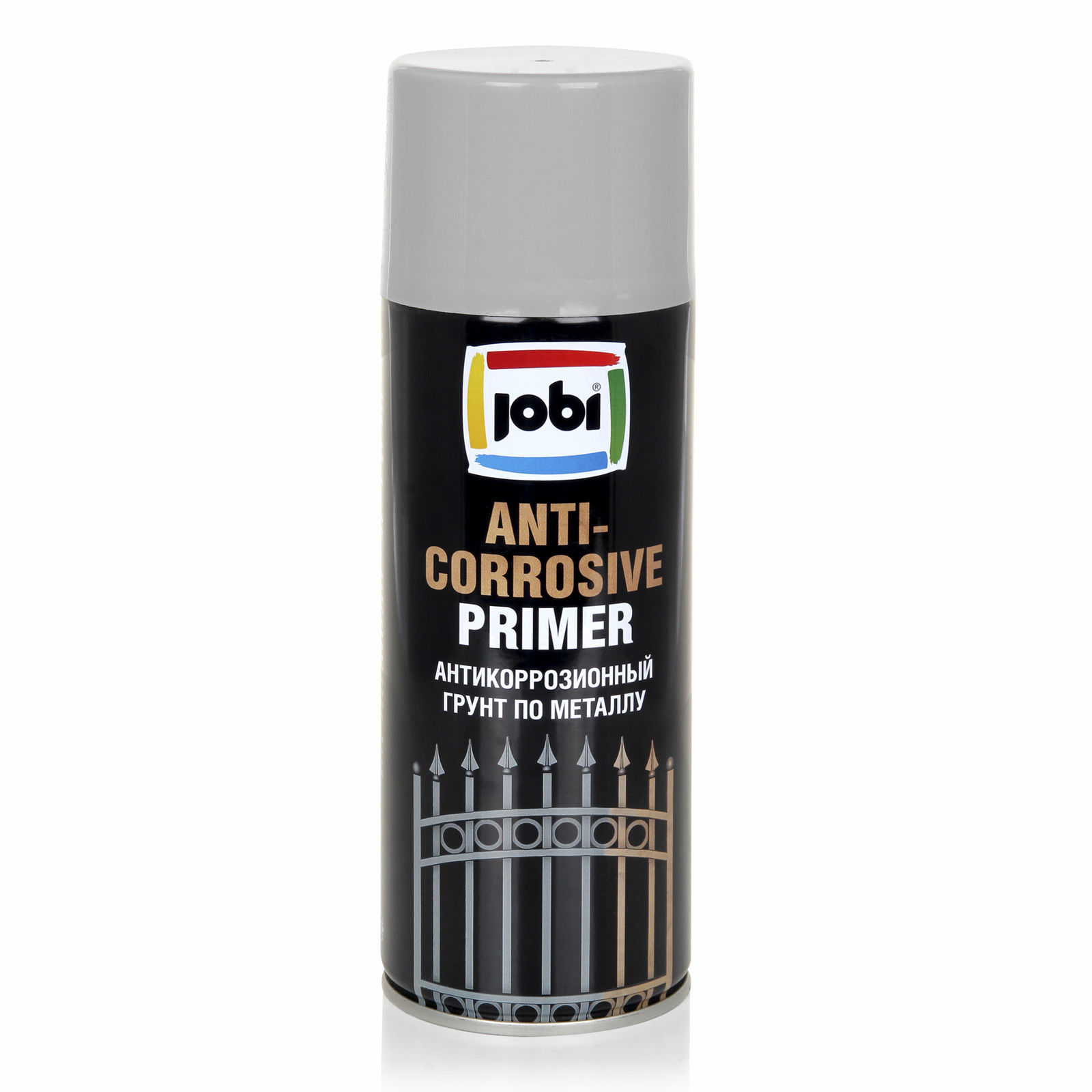Антикоррозионный грунт по металлу JOBI Anti-corrosive Primer Цвет: RAL 7040, Фасовка: 520 мл