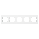 6-505-01  Рамка для розеток и выключателей Intro Accent 6-505-01 на 5 постов, СУ, белый