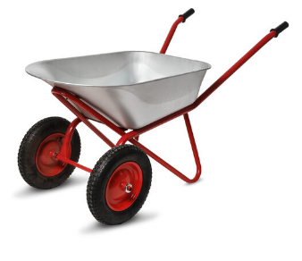 Строительная тачка Бизон, 110 литров (складная) двухколесная