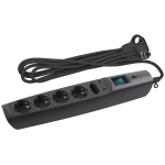 SFU-5es-2m-B  Сетевой фильтр ЭРА  SFU-5es-2m-B с надежной защитой с заземлением с выключателем 5 роз