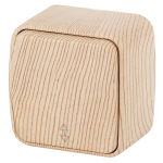 3-103-11  Переключатель Intro Polo 3-103-11 одноклавишный 10A-250В, IP20, ОУ, сосна