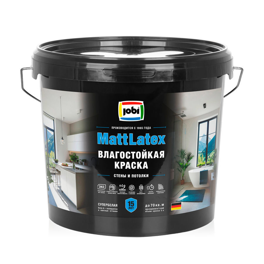 JOBI MATTLATEX Краска влагостойкая  (5л)