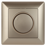 4-401-04  Светорегулятор Intro Solo 4-401-04 поворотный, 600Вт 230В, IP20, СУ, шампань