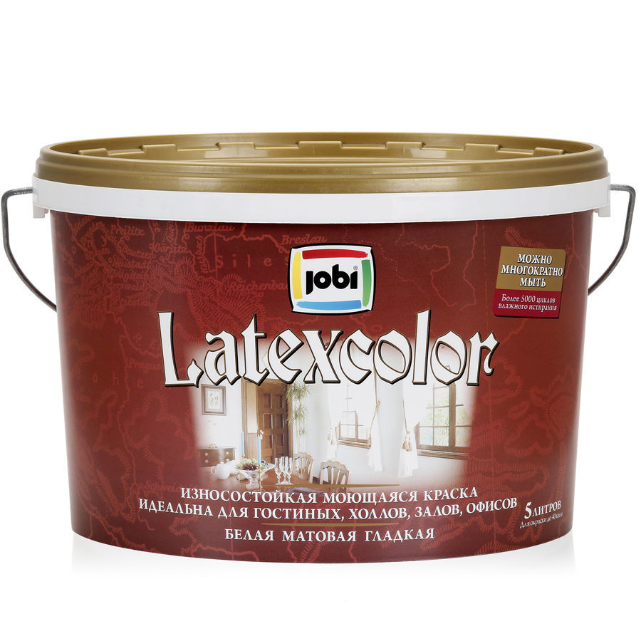 JOBI LATEXCOLOR Краска моющаяся латексная  (5л)