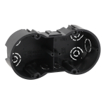 KUT-2-70-45  Коробка установочная ЭРА KUT-2-70-45 черная 2х местная 141х70х45мм для твердых стен сам