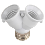 ACS PRH-E27/2E27-PLA-WH  Патрон-разветвитель ЭРА цокольный Е27-2хЕ27 белый