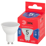 LED MR16-5W-865-GU10 R  Лампа светодиодная ЭРА RED LINE LED MR16-5W-865-GU10 R 5Вт софит холодный дн