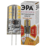 LED JC-2,5W-12V-827-G4  Лампа светодиодная ЭРА STD LED JC-2,5W-12V-827-G4 2,5Вт капсула теплый белый