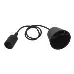 ACS PTR/P-E27-PLA-BL-CAB  Патрон ЭРА Е27 с подвесом пластиковый черный