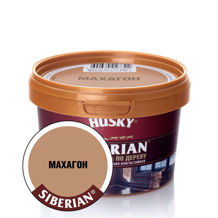 HUSKY Шпатлевка по дереву махагон -20С° (0,8кг; 12шт)