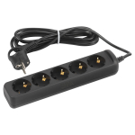 UX-5e-3m-B  Удлинитель электрический ЭРА UX-5e-3m-B с заземлением 5 розеток 3 м ПВС 3х0,75мм2 10А че