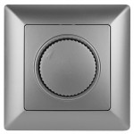 4-401-03  Светорегулятор Intro Solo 4-401-03 поворотный, 600Вт 230В, IP20, СУ, алюминий