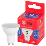LED MR16-9W-865-GU10 R  Лампа светодиодная ЭРА RED LINE LED MR16-9W-865-GU10 R 9Вт софит холодный дн