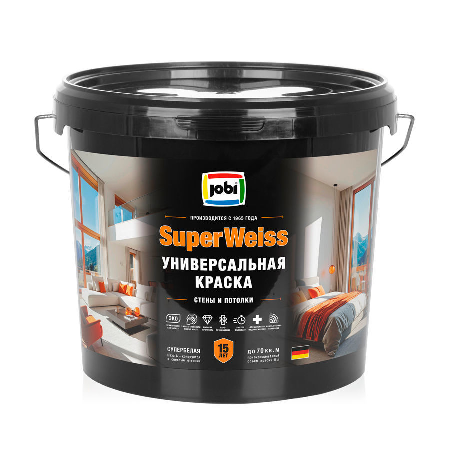 JOBI SUPERWEISS Краска высокоукрывистая  (5л)