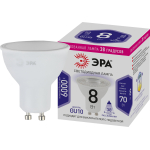 LED Lense MR16-8W-860-GU10  Лампа светодиодная ЭРА STD LED Lense MR16-8W-860-GU10 8Вт линзованная со