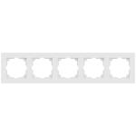 6-505-01М  Рамка для розеток и выключателей Intro Accent 6-505-01М на 5 постов, СУ, белый матовый