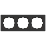 6-503-07  Рамка для розеток и выключателей Intro Accent 6-503-07 на 3 поста, СУ, графит