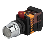 BBT10-ABLF-K01E  Кнопка ЭРА BBT10-ABLF-K01E ABLF-22 белый d22мм неон 240В 1з+1р