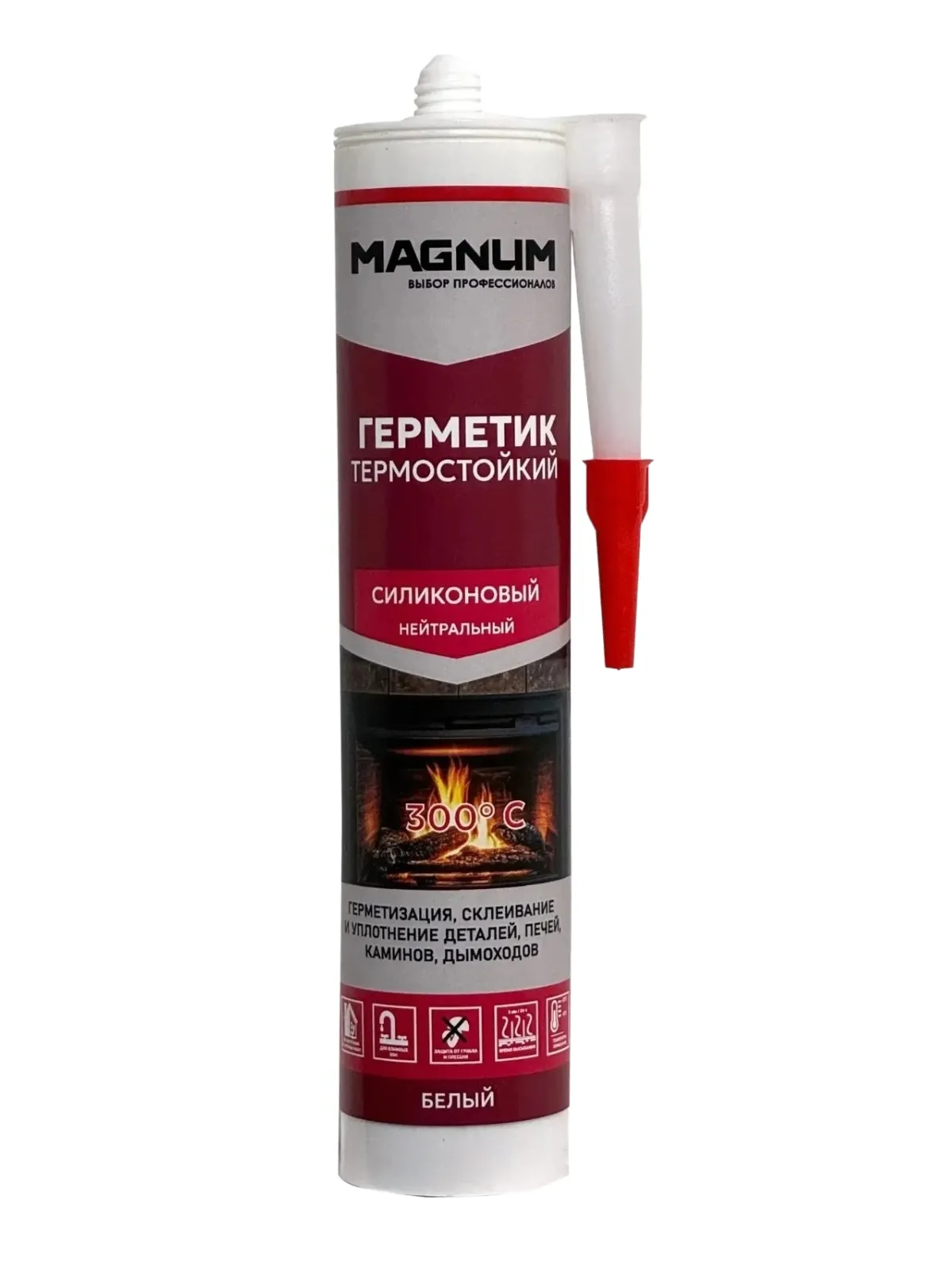 Герметик термостойкий MAGNUM, бесцветный, 280 мл