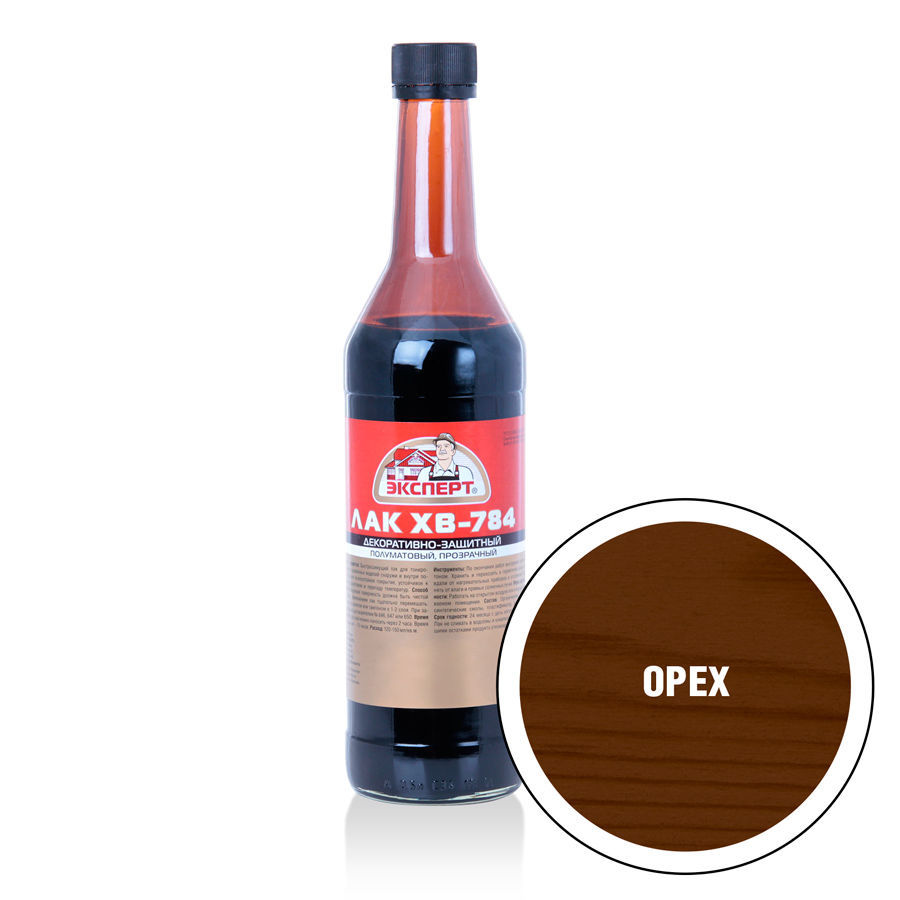 ЭКСПЕРТ Лак ХВ-784 орех (0,5л; 12шт)