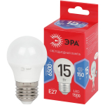 LED P45-15W-865-E27 R  Лампа светодиодная ЭРА RED LINE LED P45-15W-865-E27 R 15Вт шар холодный дневн