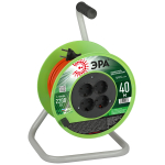 RP-4-2x1.0-40m  Удлинитель силовой ЭРА RP-4-2x1.0-40m на пластиковой катушке без заземления 4 розетк