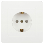 7-206-01  Розетка Intro Style 7-206-01 с заземлением 2P+E Schuko со шторками 16А-250В IP20 СУ белый