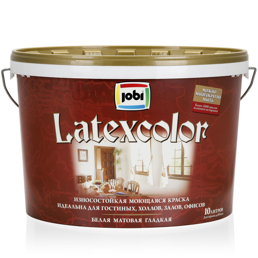 JOBI LATEXCOLOR Краска моющаяся латексная (10л)