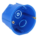 KUT-68-45-blue  Коробка установочная ЭРА KUT-68-45-blue синяя 68х45мм для твердых стен саморезы IP20