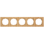 6-505-11  Рамка для розеток и выключателей Intro Accent 6-505-11 на 5 постов, СУ, сосна