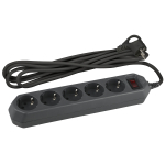 USF-5es-3m-B  Сетевой фильтр ЭРА  USF-5es-3m-B с базовой защитой с заземлением с выключателем 5 розе