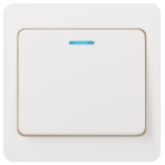 7-102-01  Выключатель Intro Style 7-102-01 с подсветкой, 10А-250В, IP20, СУ, белый